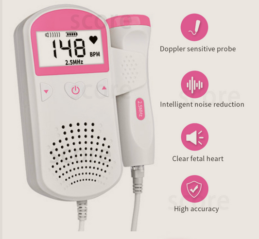 Fetal Heart Rate Monitor Home Pregnancy Baby Fetal Sound Heart Rate Detector - Trolley Cart